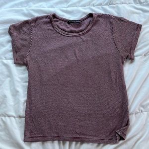 Brandy Melville Red and White striped top